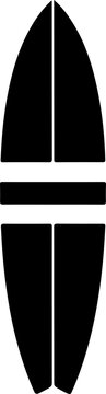 Vector black surfboard icon