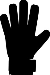 Obraz premium Black vector hand silhouette icon