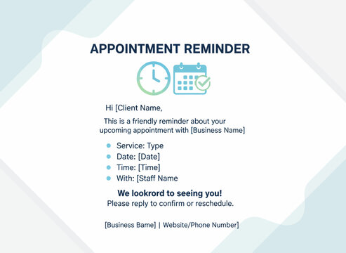 A friendly reminder about an upcoming business appointment with a staff member