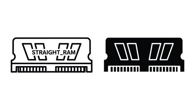ram memory modules vector illustration, straight_ram, flat design
