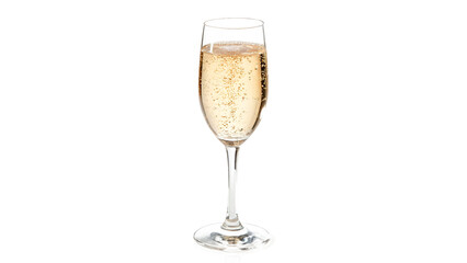 Sparkling drink champagne served in a clear glass isolated on transparent background  © Hanna