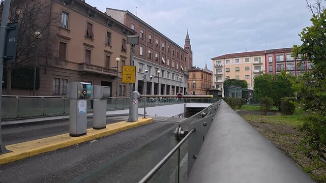 Saba Central Parking in Cremona's Piazza Marconi, Italy