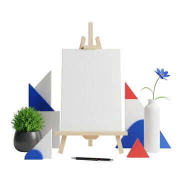 A simple diagram of forces acting on a stationary rabbit figurine