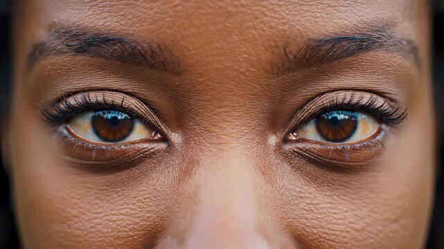 Closeup of human eyes