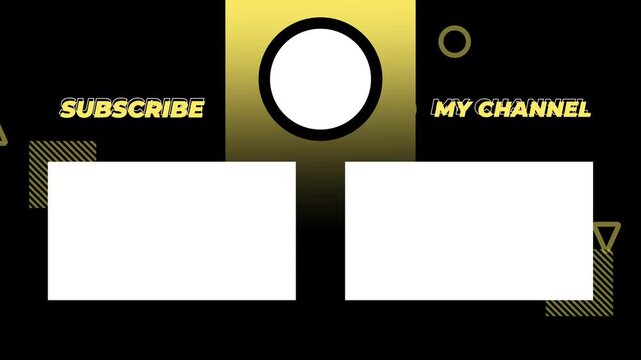 modern end screen template for YouTube channel, designed to drive subscriptions and next video views effectively