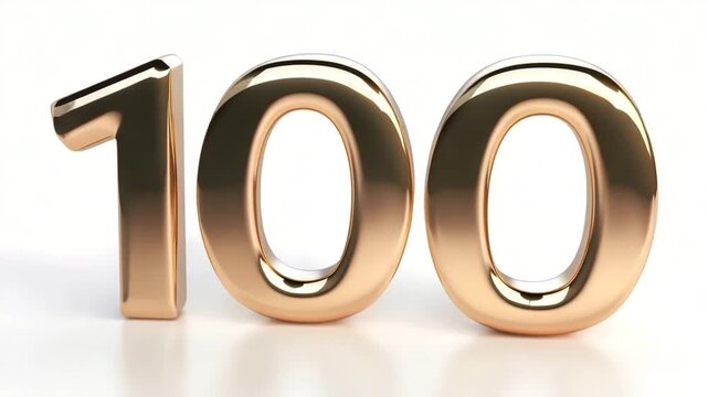 A group gathers to celebrate a significant birthday event centered around the number 100. The decorations include a large shiny gold number symbolizing the milestone