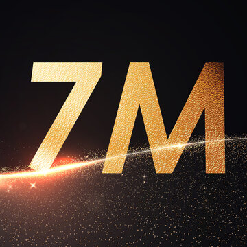 Golden number Celebration Typography with Sparkling Light Trail on Dark Background