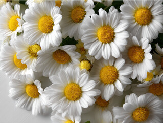 Obraz premium Daisy flower white yellow petal nature closeup bloom spring garden freshness cheerful macro flora summer