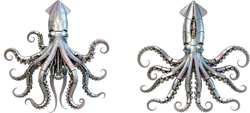 イカ　機械　ロボット　動物