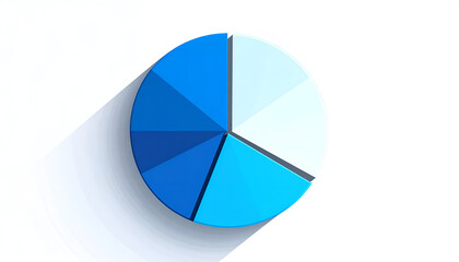 Obraz premium Pie chart showing business analytics and market share information in segments