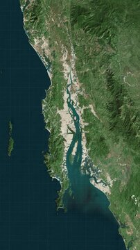 Tavoy River Map Loop Animation In Vertical