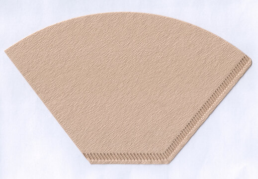 【Material Reference】High-resolution 1200dpi scan of unbleached brown coffee filter
