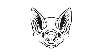 Fototapeta premium Detailed illustration of a rhinoceros head.