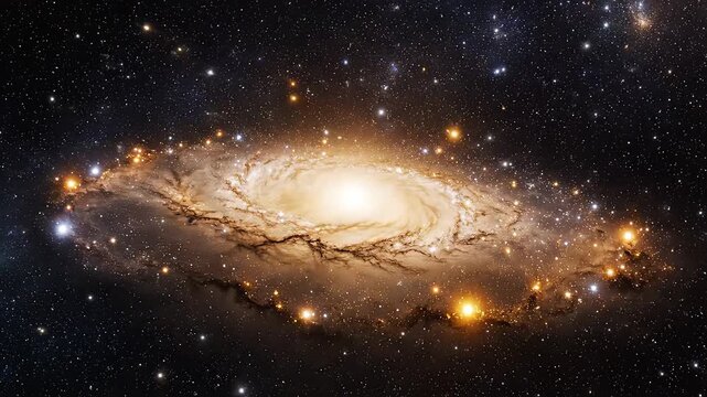 Galaxy in space with stars
