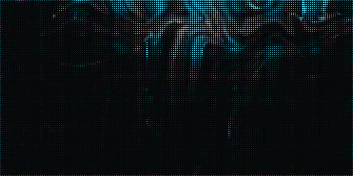 Abstract halftone background with teal dots, digital glitch effect, modern geometric pattern for design vector illustration