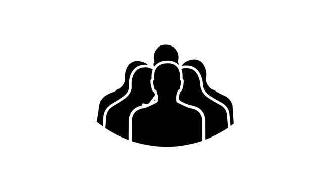 Group of People Icon Silhouette.