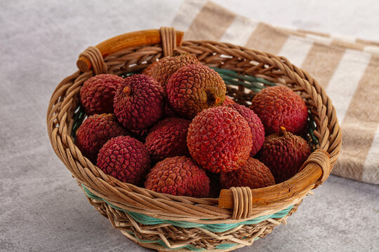 Sweet juicy tropical lychee fruit