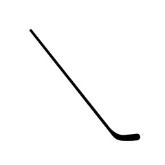 Naklejka premium Silhouette of a hockey stick, vector icon