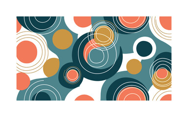 Fototapeta premium abstract echo rings seamless pattern, concentric circles and rounded shapes repeating with soft echo outlines arranged in a repeating pattern, white background