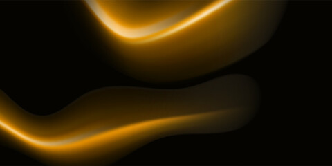 Naklejka premium Abstract Golden Light Wave Background with Luxury Glow and Smooth Curves