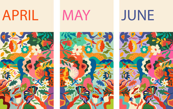 Art print. Modern art illustration. Book cover design. Calendar decoration