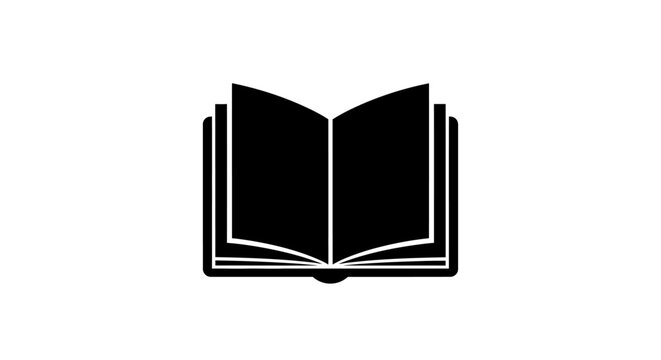 Open Book Icon Graphic Illustration.