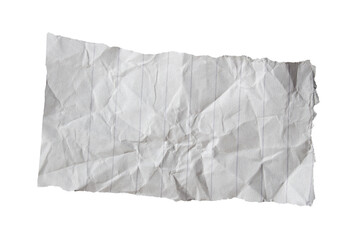 Obraz premium Crumpled Torn Lined Notebook Paper Strip with Wrinkles Isolated on Transparent Background