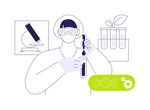 Bioengineering isolated cartoon vector illustrations.