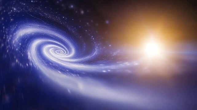 Cosmic Swirl: A vibrant illustration showcases a spiraling galaxy, radiating light, energy, and cosmic wonder. A visual masterpiece of deep space beauty.