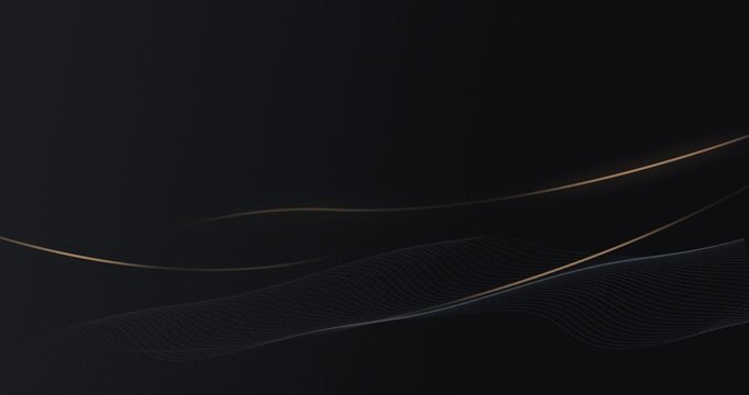 Abstract dark background with flowing data waves, moving mesh grid and glowing energy line. Subtle light shift creates depth. Smooth seamless loop, modern digital motion for tech, AI and financial BG