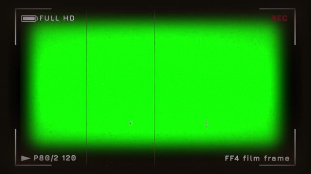 A video showcasing a green screen with a black background for chroma keying in video production