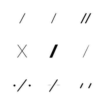 slashes minimalist line icon set
Vector minimalist line icons on a white background