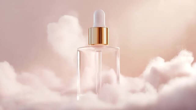 View a skincare serum bottle shown against a soft cloud background. Learn how to incorporate effective serums into your everyday skin care routine to achieve glowing skin