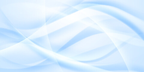 Blue waves abstract background, modern design, vector illustration