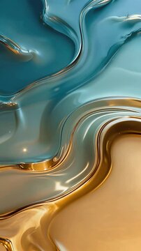 Silky flowing texture in blue and gold