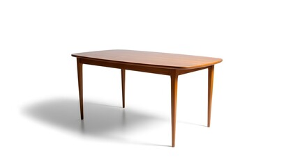 Fototapeta premium A wooden table with four legs on a white background