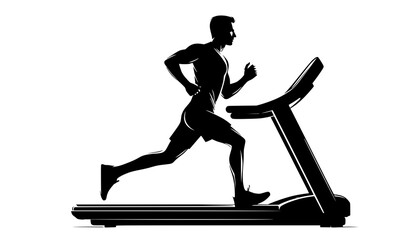 Fototapeta premium silhouette of a woman exercising with dumbbells
