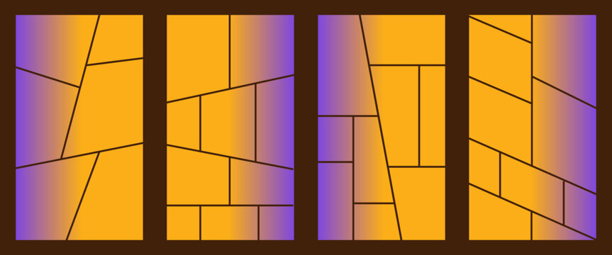 geometric parallelogram line or plane arrangement, with golden brown gradient color isolated on black background