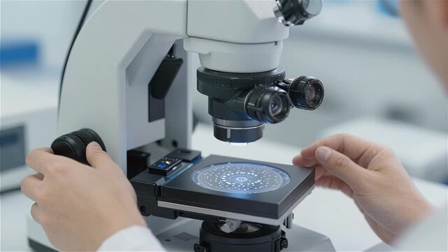 Scientific Examination Under Microscope for Detailed Analysis of Specimens