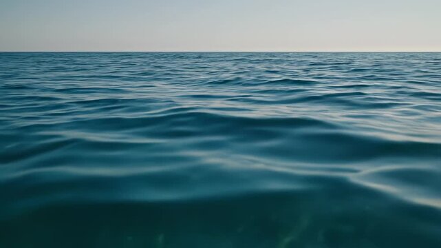 Ocean water surface with horizon