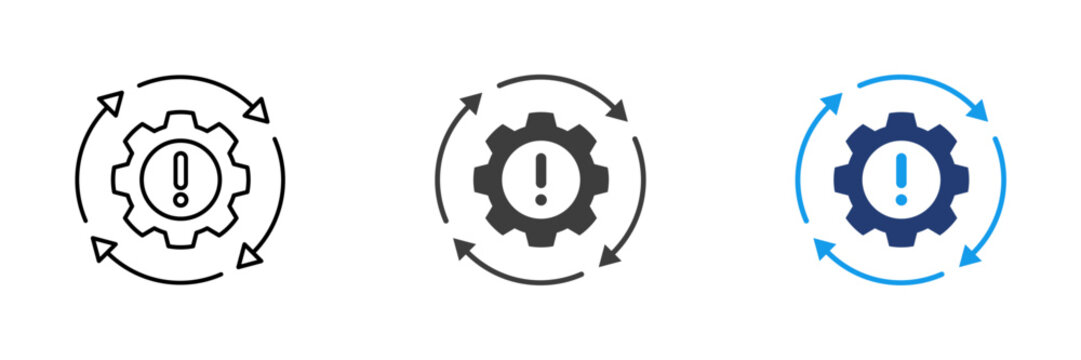 Technical updating, reboot symbol icon.