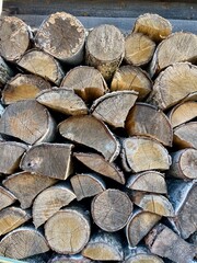 Fototapeta premium stack of firewood