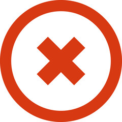 Obraz premium Red Cross Mark Icon