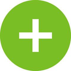 Fototapeta premium Green Plus Sign Icon