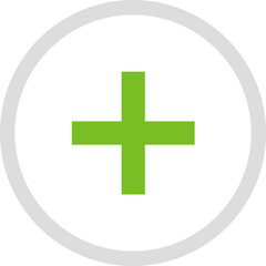 Obraz premium Green Plus Sign In Circle