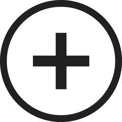 Obraz premium Simple Plus Sign Icon