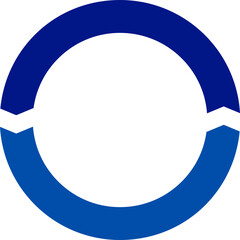 Fototapeta premium Blue Circle Arrows Symbol