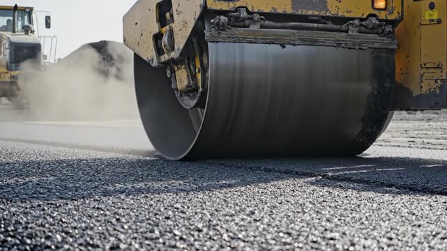 Asphalt compaction for road resurfacing projects