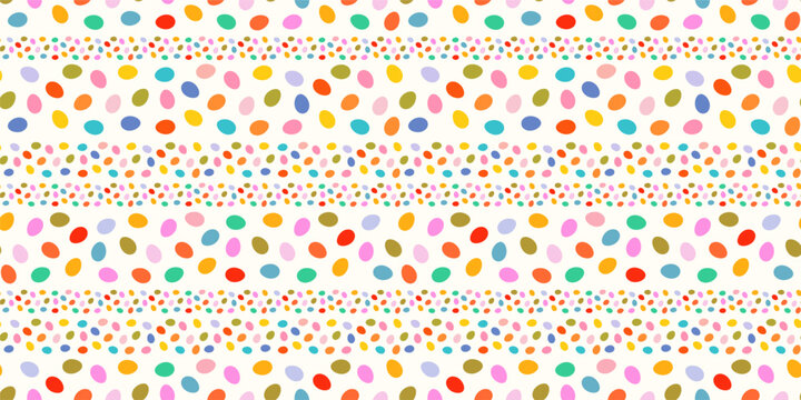 Colorful Easter egg stripes seamless vector pattern, Cute eggs background for spring and Easter designs