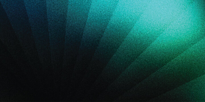 Noise texture grainy gradient dark background, blue green black wide banner